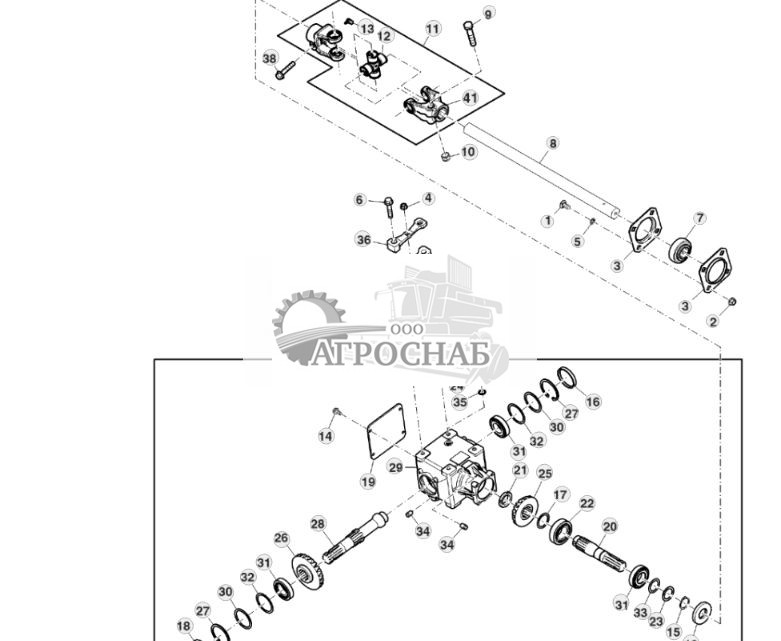 Картер коробки передач  поперечный вал, 540 обмин - ST707241 16.jpg